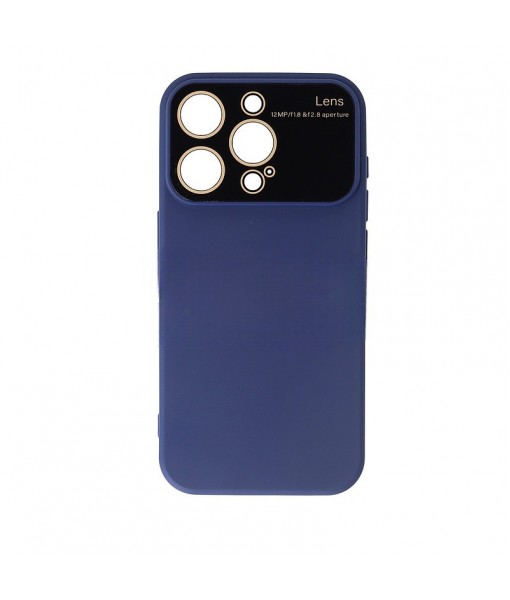 Husa iPhone 15 Pro Max, Cu Interior Micofibra si Protectie Camera, Albastru